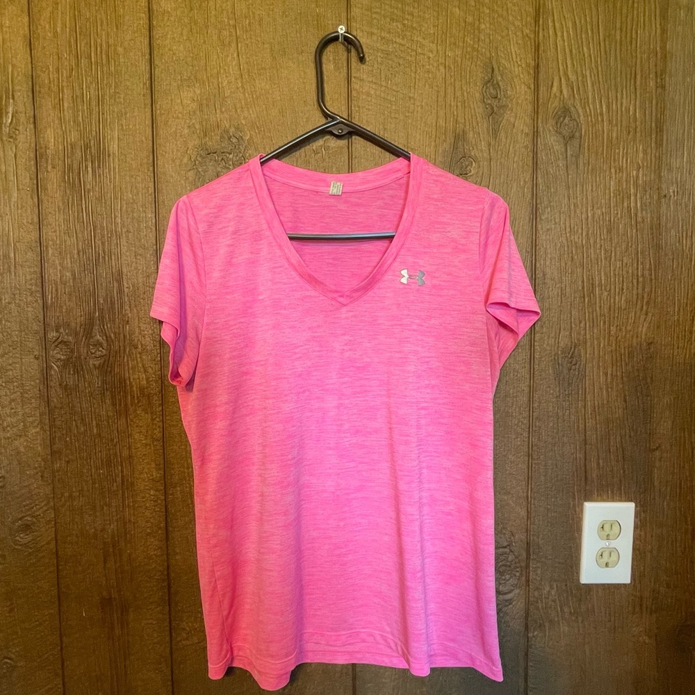 Under Armour Women's Bright Pink Short Sleeve Tee